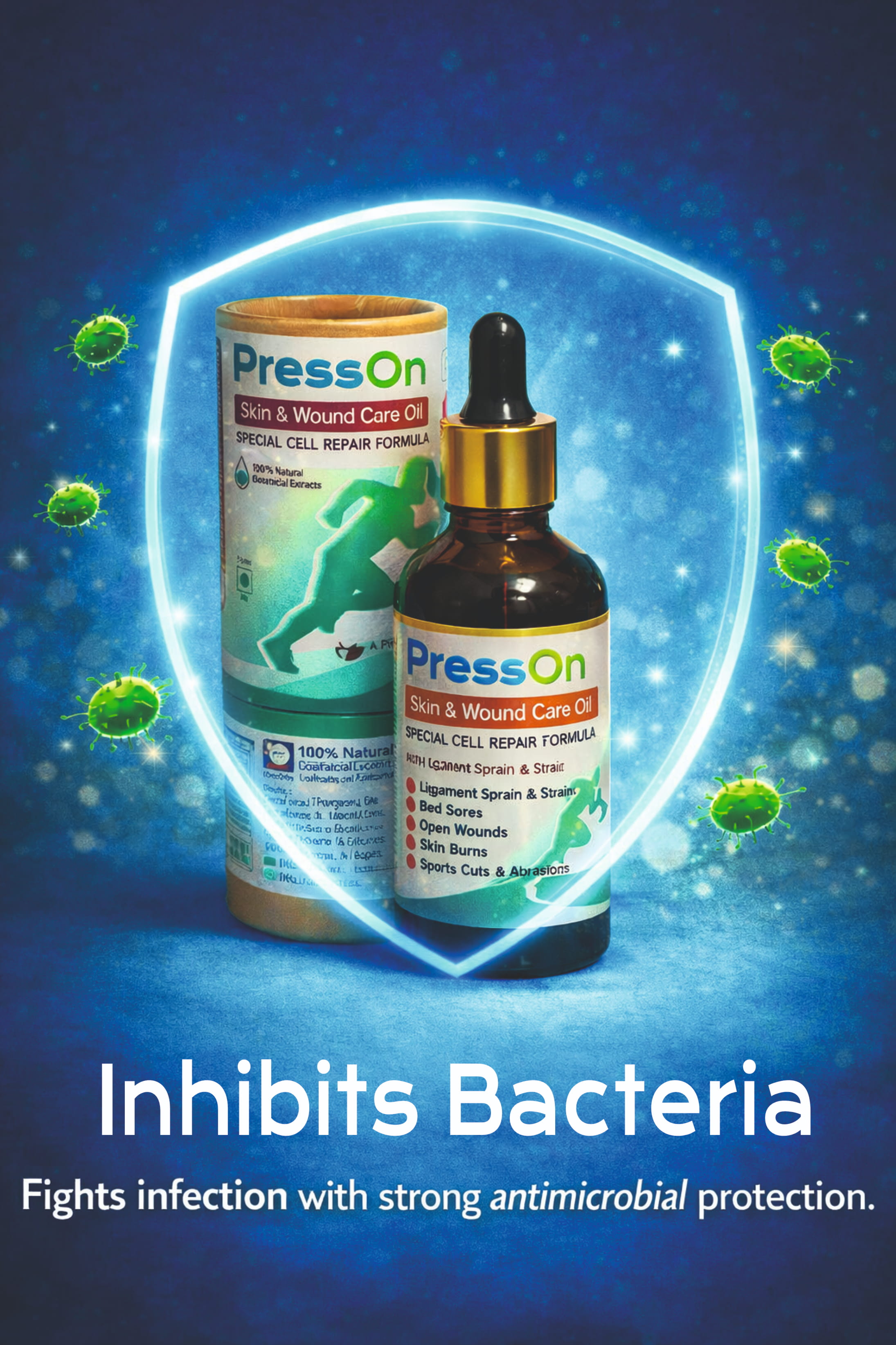 PressOn - Inhibit Bacteria, for bed-sore treatement